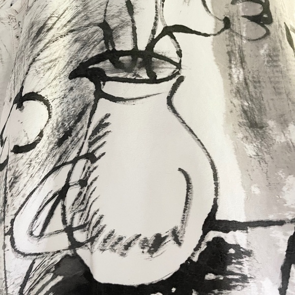 Skifo Handpainted Cat Hi-Lo Tunic Dress, Unique Feline Graphic  ~ OS - Picture 7 of 9